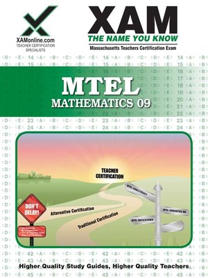 cover image of MTEL Mathematics 09